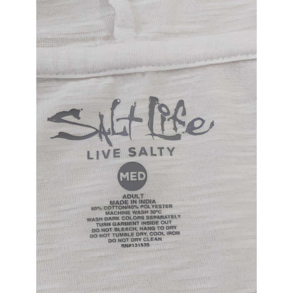 Salt Life Pineapple Hoodie Womens M White Lightweight Casual Beach Vacation - Picture 7 of 9